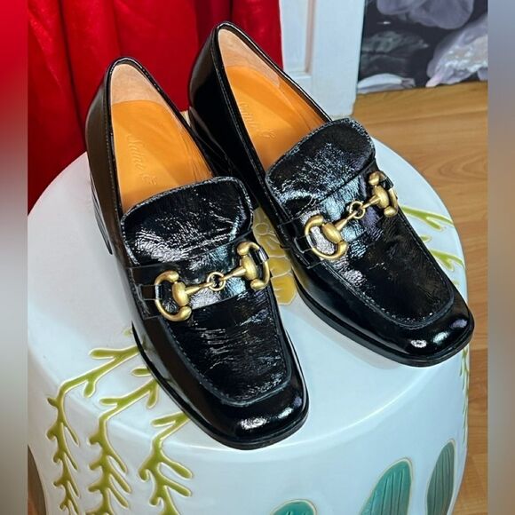 Saint G  VERA BLACK LEATHER HANDCRAFTED SHOES/ size 39 - Picture 4 of 11